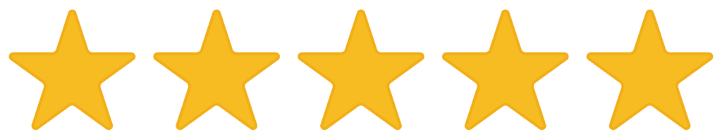 Avaliação de cinco estrelas dos usuários